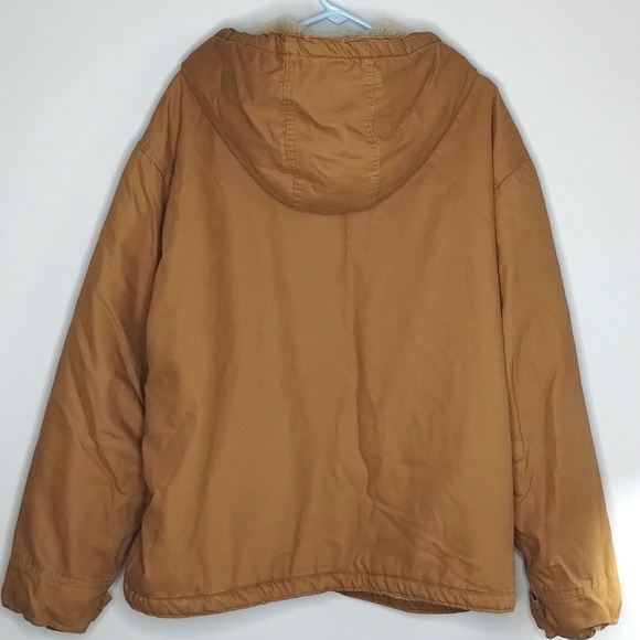 Dickies sherpa lined hooded jacket XL canvas duck workwear - Picture 2 of 11